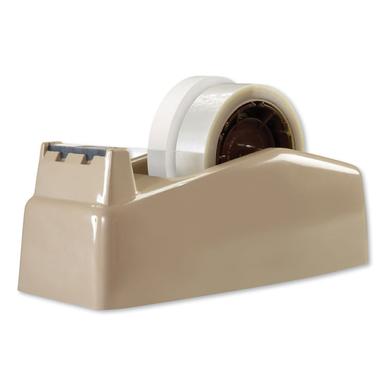 Scotch Two-Roll Desktop Tape Dispenser, 3" Core, High-Impact Plastic, Beige (MMMC22)