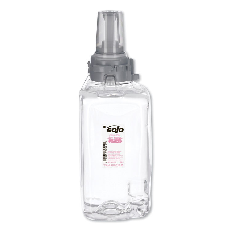 GOJO Clear and Mild Foam Handwash Refill, For ADX-12 Dispenser, Fragrance-Free, 1,250 mL, 3/Carton (GOJ881103)