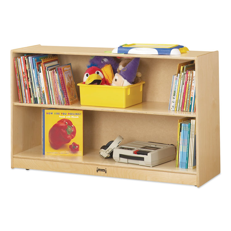 JONTI-CRAFT, INC. Adjustable Mobile Straight-Shelves, Low, 48w x 15d x 29.5h, Birch (JNT0792JC)