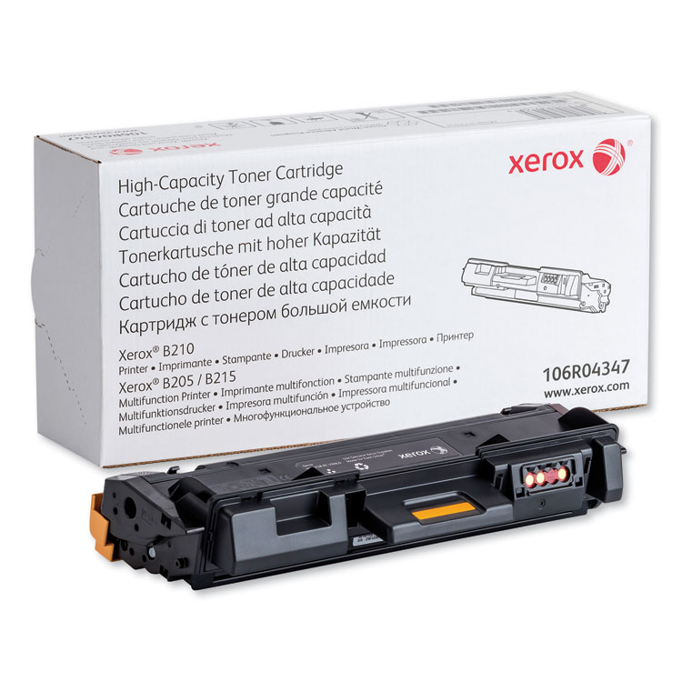 Xerox 106R04347 High-Yield Toner, 3,000 Page-Yield, Black (XER106R04347)