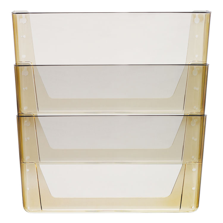 Storex Wall File, 3 Sections, Legal Size, 16" x 4" x 14", Smoke, 3/Set (STX70247U06C)