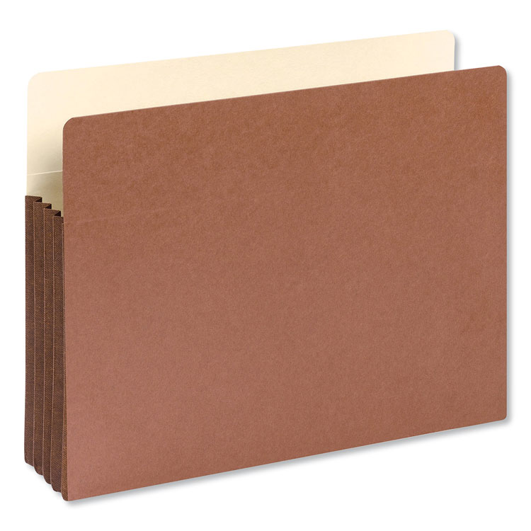 Smead Redrope Drop-Front File Pockets with Fully Lined Gussets, 3.5" Expansion, Letter Size, Redrope, 10/Box (SMD73264)