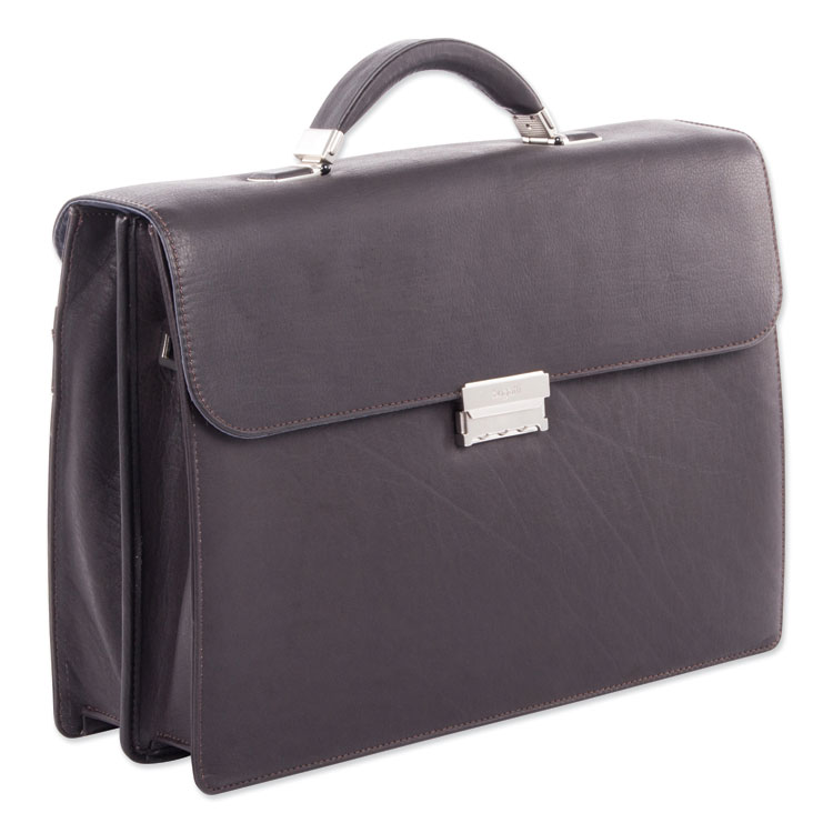 Swiss Mobility Milestone Briefcase, Fits Devices Up to 15.6", Leather, 5 x 5 x 12, Brown (SWZ49545802SM)