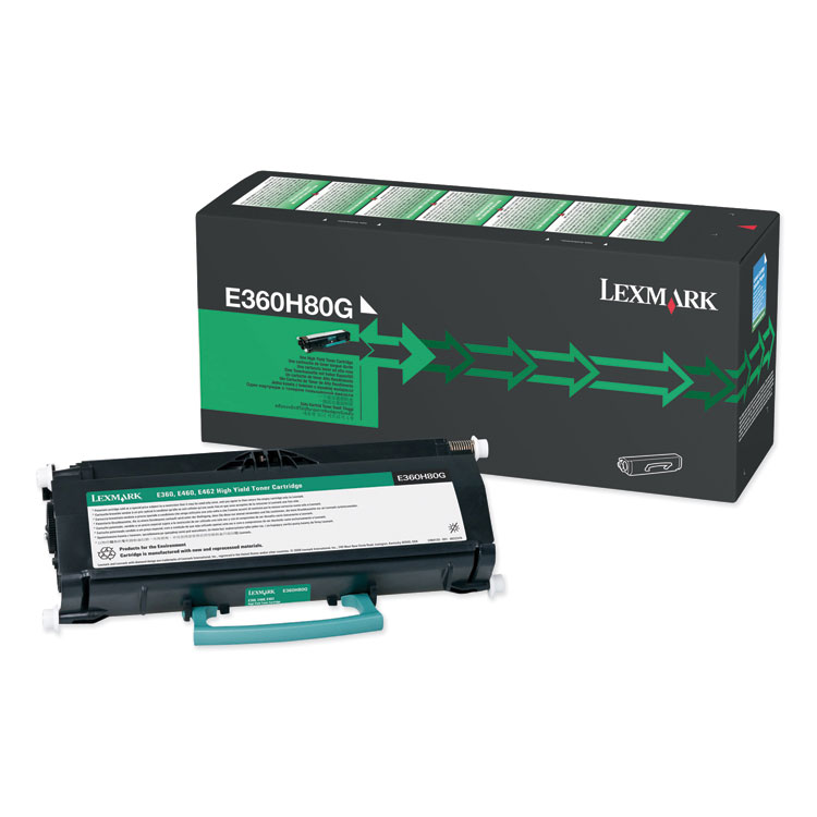 Lexmark E360H80G High-Yield Toner, 9,000 Page-Yield, Black (LEXE360H80G)