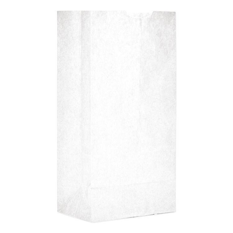 ROSS & WALLACE PAPER PRODUCTS, INC. Grocery Paper Bags, 4# Size, 30# Basis Weight, 5" x 3.13" x 9.88", White, 500/Bundle (BAGGW4500)