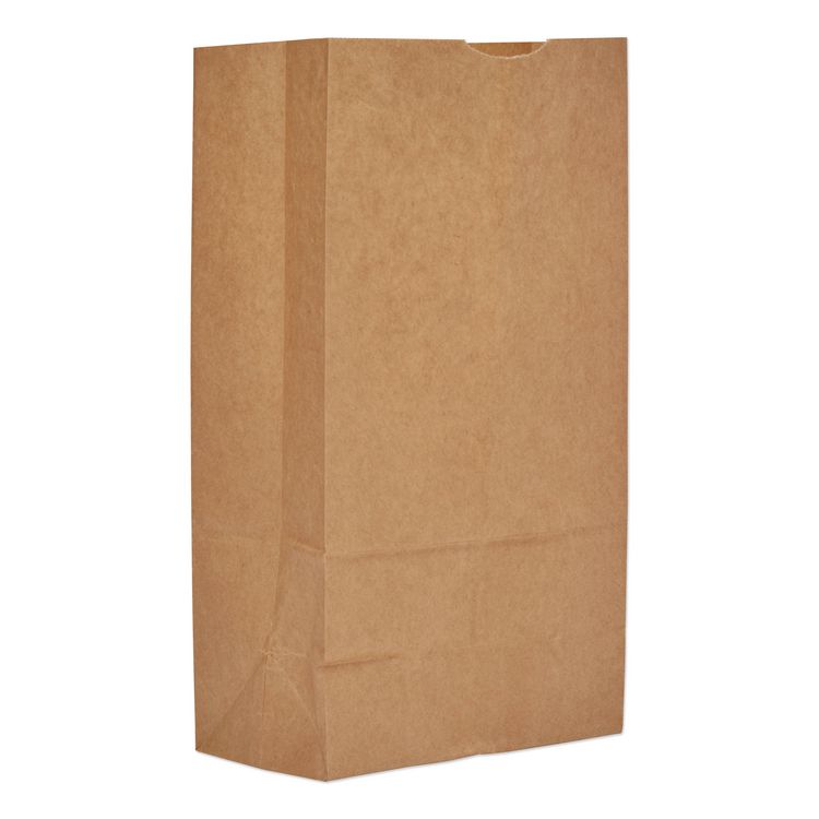 ROSS & WALLACE PAPER PRODUCTS, INC. Grocery Paper Bags, 12# Size, 50# Basis Weight, 7" x 4.38" x 13.75", Kraft, 500/Bundle (BAGGH12)