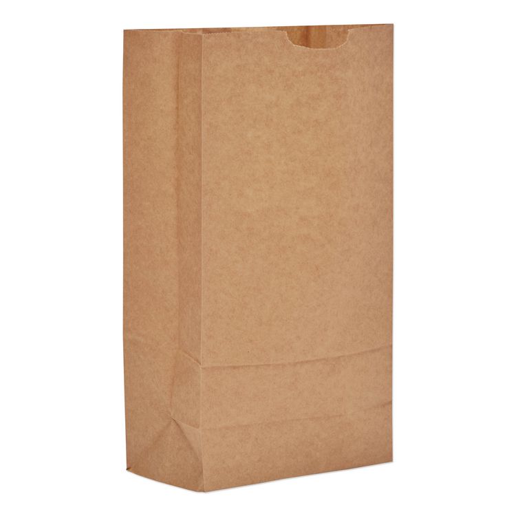 ROSS & WALLACE PAPER PRODUCTS, INC. Grocery Paper Bags, 10# Size, Extra-Heavy-Duty, 60# Basis Weight, 7" x 4.38" x 13.75", Kraft, 500/Bundle (BAGGX10500)