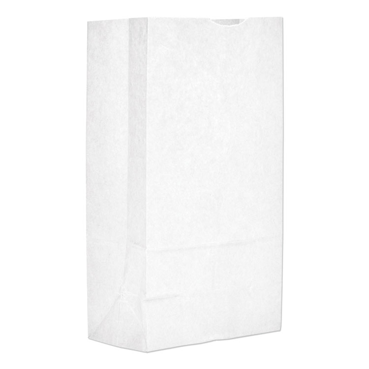 ROSS & WALLACE PAPER PRODUCTS, INC. Grocery Paper Bags, 12# Size, 40# Basis Weight, 7" x 4.38" x 13.75", White, 500/Bundle (BAGGW12500)