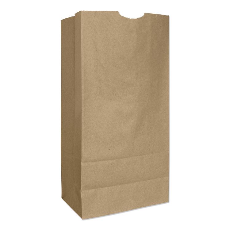 ROSS & WALLACE PAPER PRODUCTS, INC. Grocery Paper Bags, 16# Size, Extra-Heavy-Duty, 60# Basis Weight, 7.75" x 4.75" x 16", Kraft, 500/Bundle (BAGGX16)