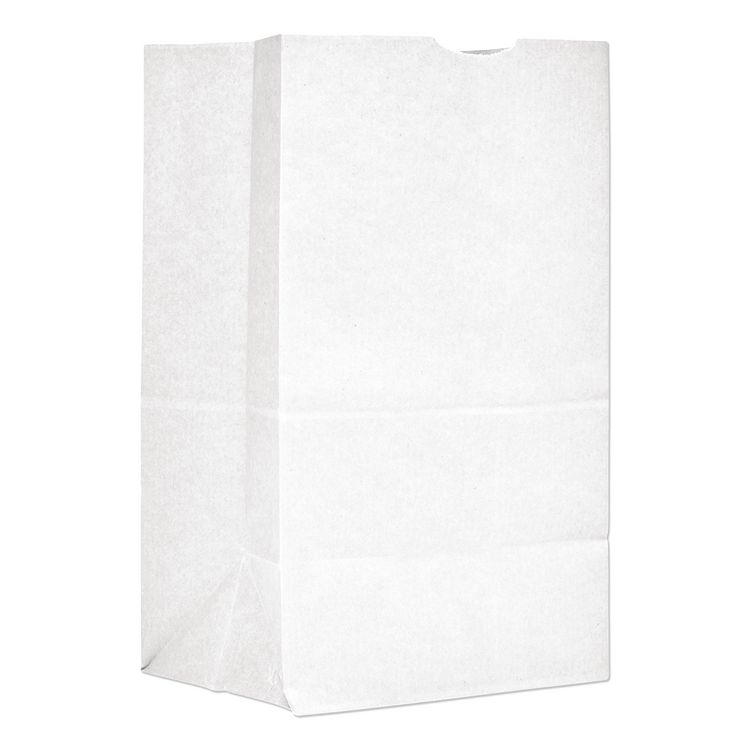 ROSS & WALLACE PAPER PRODUCTS, INC. Grocery Paper Bags, 20# Squat Size, 40# Basis Weight, 8.13" x 5.88" x 12.5", White, 500/Bundle (BAGGW20S500)