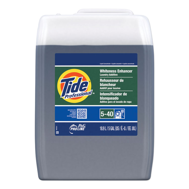 Tide Professional Whiteness Enhancer Laundry Additive, 5 gal, Closed-Loop Container (PPL70676)