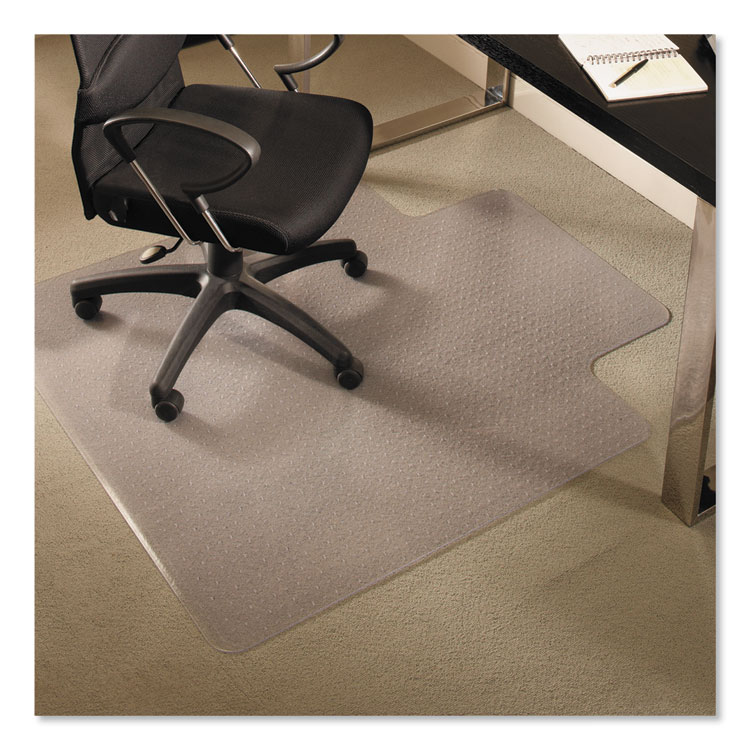 ES Robbins EverLife Chair Mats for Medium Pile Carpet with Lip, 45 x 53, Clear (ESR122173)