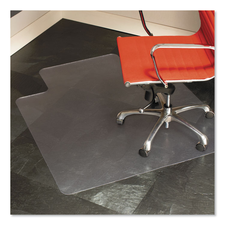 ES Robbins EverLife Chair Mat for Hard Floors, Heavy Use, Rectangular with Lip, 45 x 53, Clear (ESR132123)