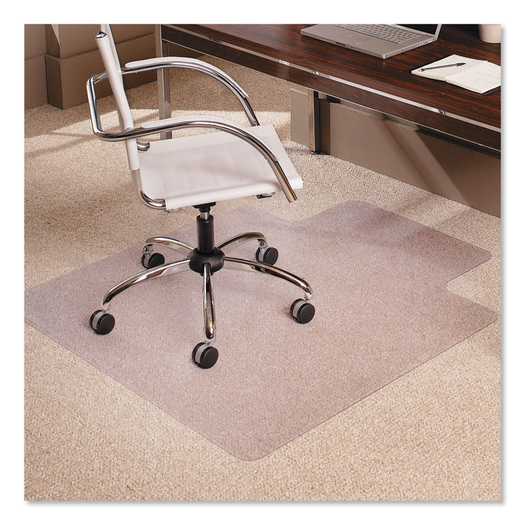 ES Robbins EverLife Moderate Use Chair Mat for Low Pile Carpet, Rectangular with Lip, 36 x 48, Clear (ESR128073)