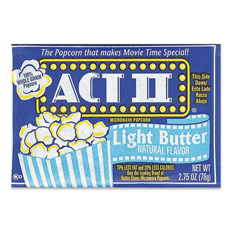 Act II Microwave Popcorn, Light Butter, 2.75 oz Bag, 36/Carton (APNGOV23243)