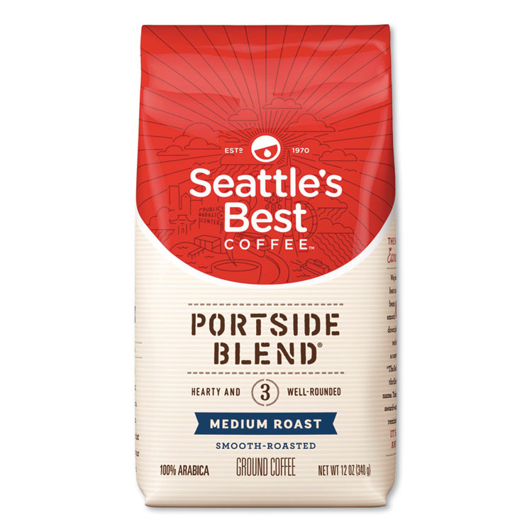 Seattle's Best Port Side Blend Ground Coffee, Medium Roast, 12 oz Bag (SEA11008569)