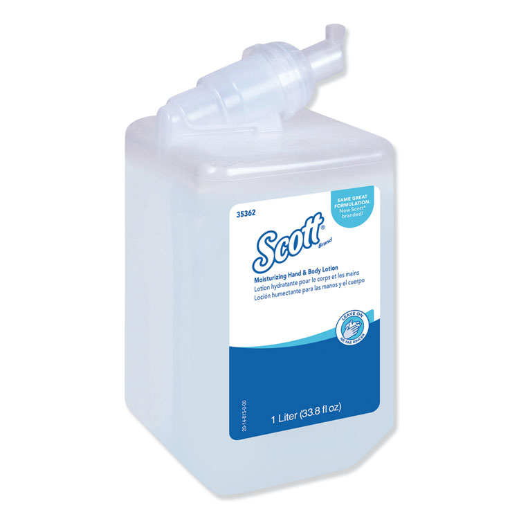 Scott Moisturizing Hand and Body Lotion, 1 L Bottle. Fresh Scent (KCC35362)