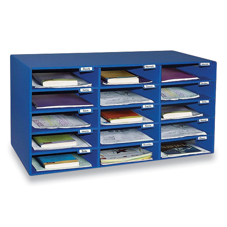 Pacon Classroom Keepers Corrugated Mailbox, 31.5 x 12.88 x 16.38, Blue (PAC001308)