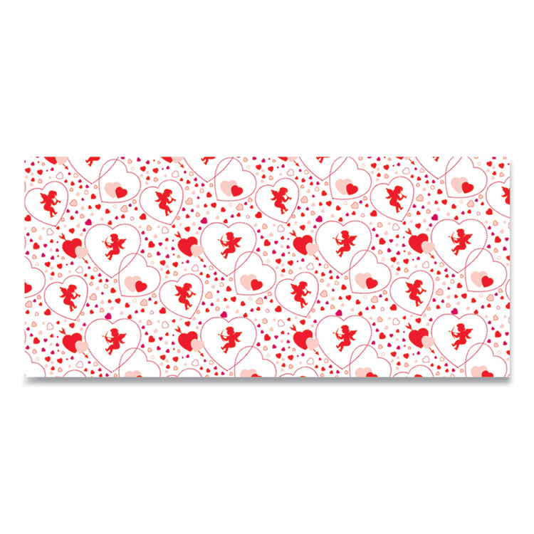 Pacon Corobuff Corrugated Paper Roll, 48" x 25 ft, Cupids Hearts (PAC0012111)