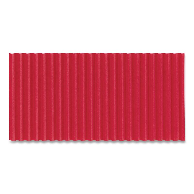 Pacon Corobuff Corrugated Paper Roll, 48" x 25 ft, Flame Red (PAC0011031)
