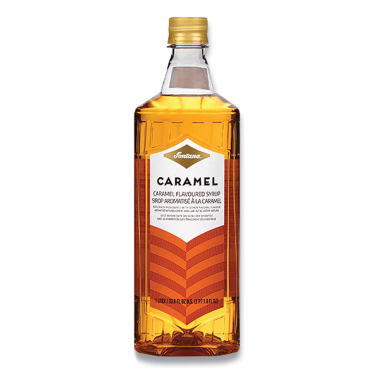 Fontana Flavored Coffee Syrup, Caramel, 1 L Bottle (SBKNES412719883)