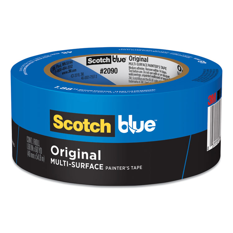 ScotchBlue Original Multi-Surface Painter's Tape, 3" Core, 2" x 60 yds, Blue (MMM209048NC)