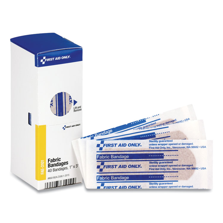 First Aid Only Fingertip Bandages, 1.75 x 2, 10/Box (FAO1010)