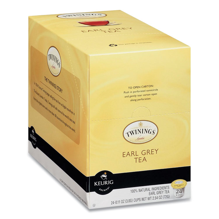 TWININGS Tea K-Cups, Earl Grey, 0.11 oz K-Cups, 24/Box (TWG85783)