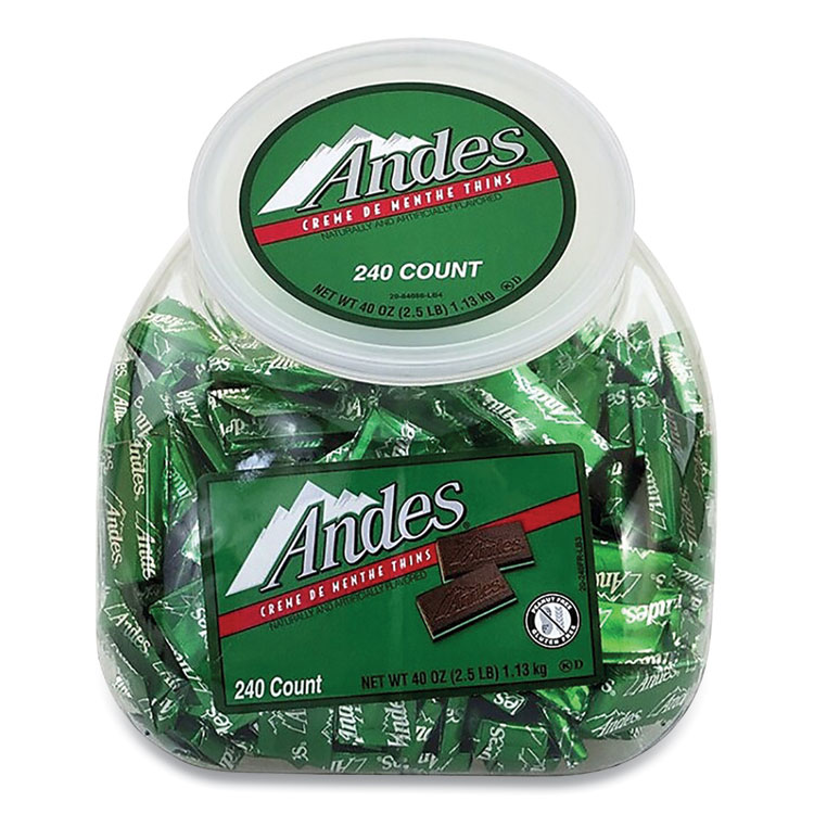 Andes Creme de Menthe Chocolate Mint Thins, 240 Piece Tub (TOO090215)
