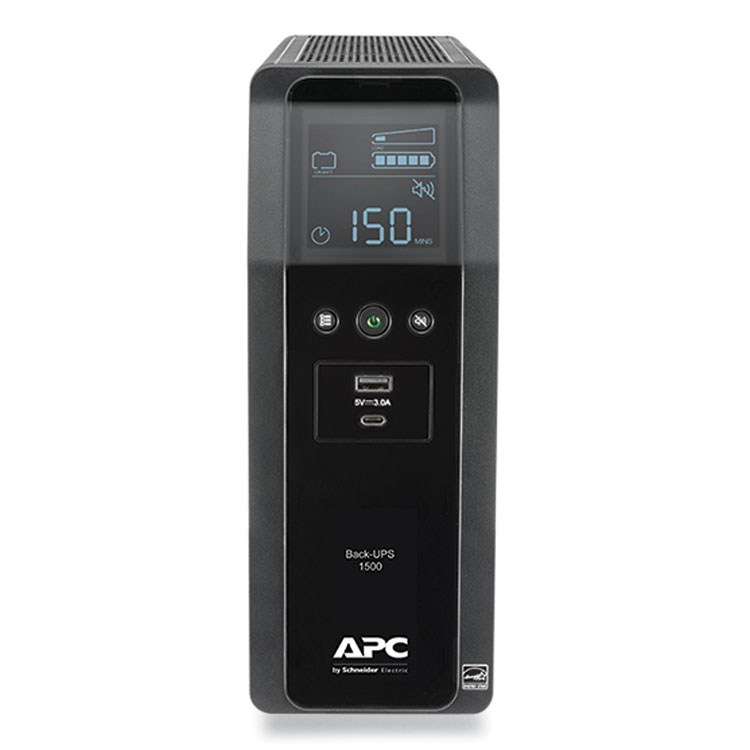 APC BN1500M2 Back-UPS PRO BN Series Battery Backup System, 10 Outlets, 1,500 VA, 1,080 J (APWBN1500M2)