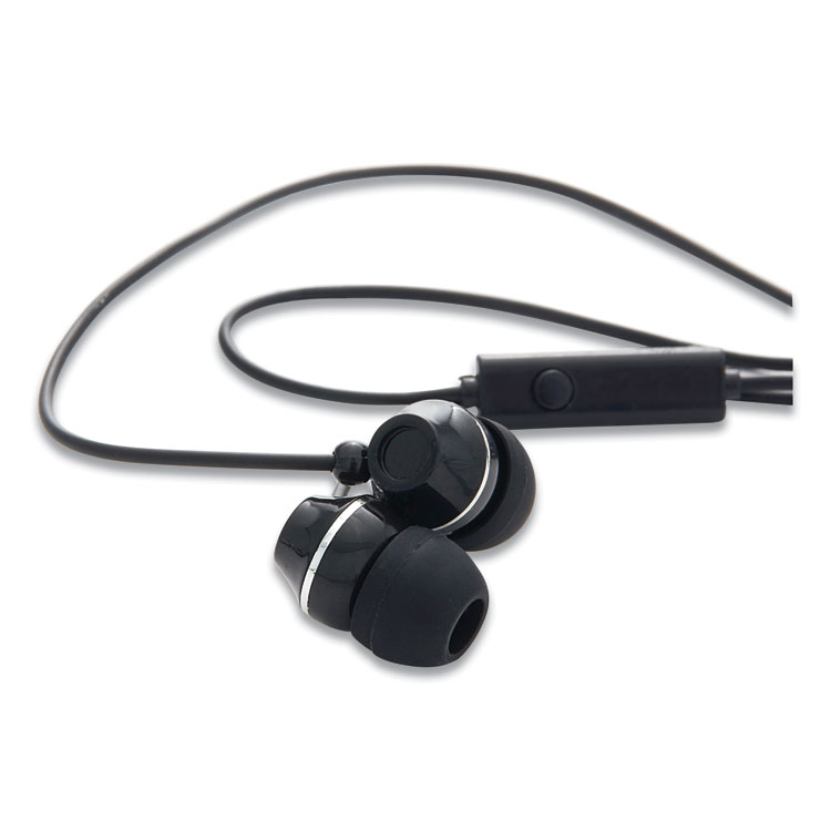 Verbatim Stereo Earphones with Microphone, Black (VER99774)