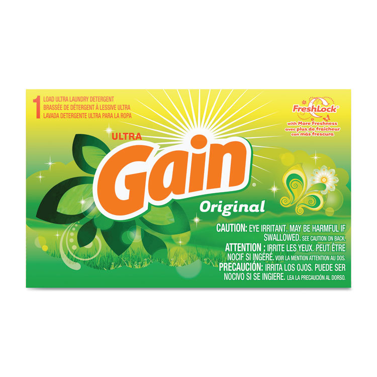 Gain Powder Laundry Detergent, Gain Original Scent, 1.1 oz Box, 156 Boxes/Carton (PGC49338)