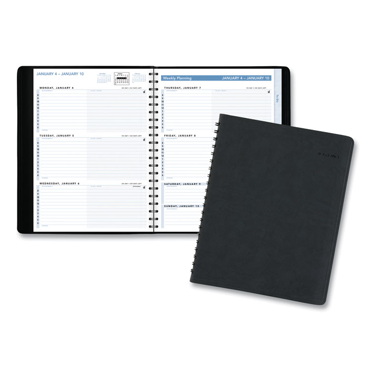 AT-A-GLANCE The Action Planner Weekly Appointment Book, 11 x 8, Black Cover, 12-Month (Jan to Dec): 2026 (AAG70EP0105)
