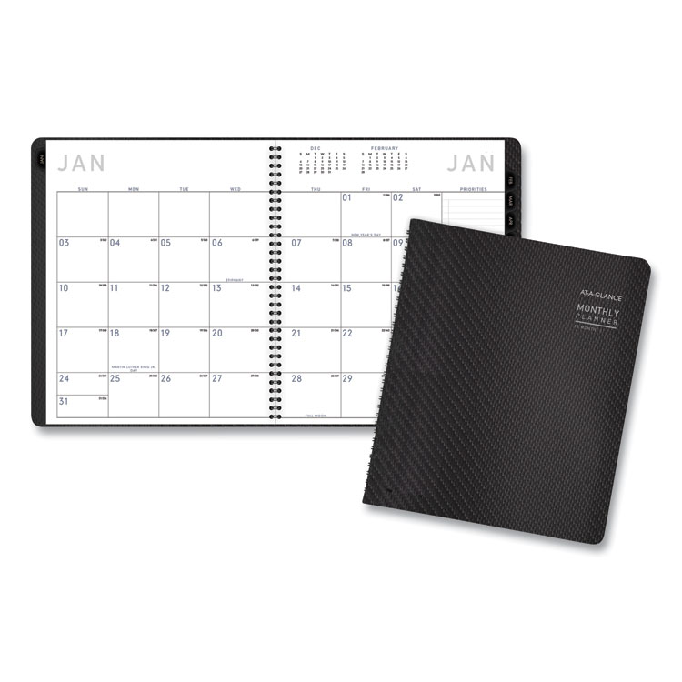 AT-A-GLANCE Contemporary Monthly Planner, Premium Paper, 11 x 9, Graphite Cover, 12-Month (Jan to Dec): 2026 (AAG70260X45)