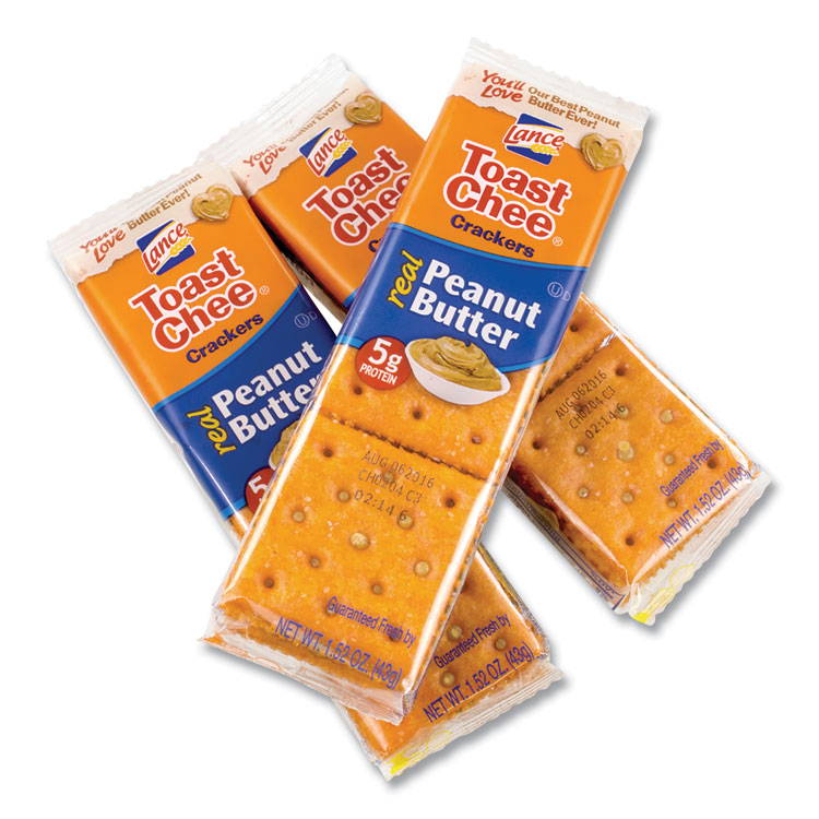 Lance Toast Chee Peanut Butter Cracker Sandwiches, 1.52 oz Pack, 40 Packs/Box (GRR22000542)
