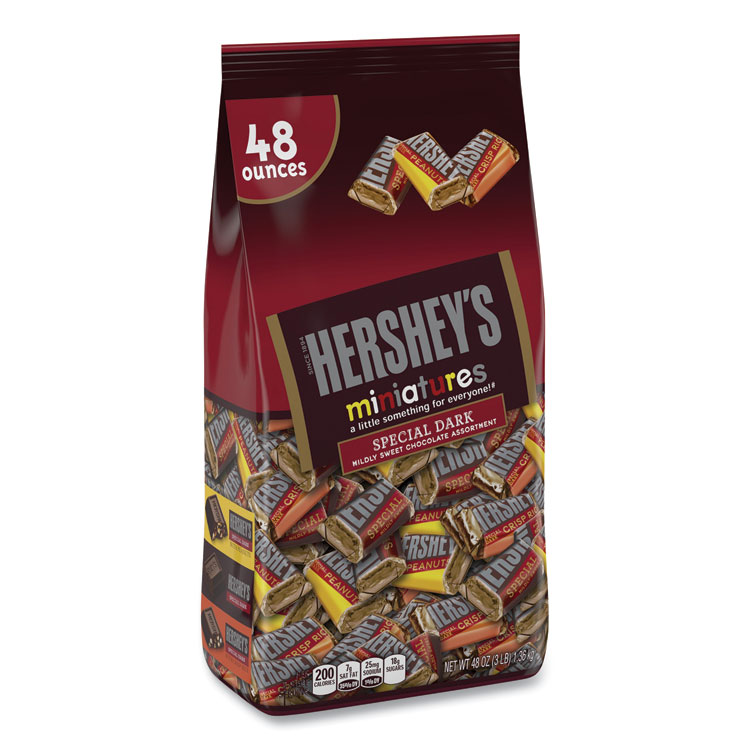 Hershey's Miniatures Variety Share Pack, Dark Assortment, 48 oz Bag (GRR20900314)