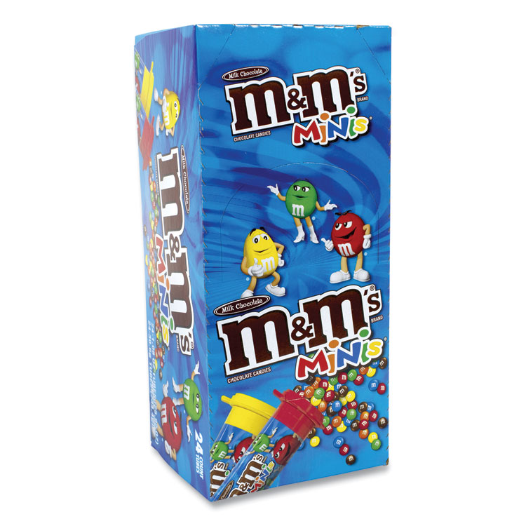 M & M's Milk Chocolate Mini Tubes, 1.08 oz, 24 Tubes/Box (GRR20900061)