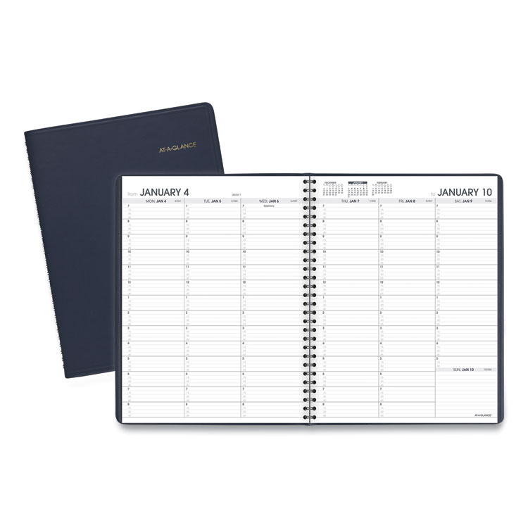 AT-A-GLANCE Weekly Appointment Book, 11 x 8.25, Navy Cover, 13-Month: Jan 2026 to Jan 2027 (AAG7095020)
