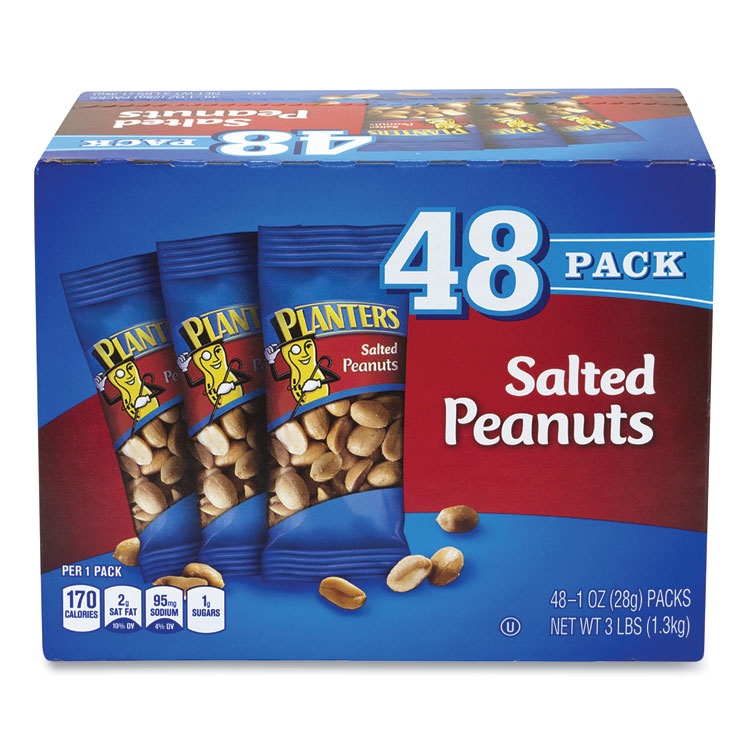 Planters Salted Peanuts, 1 oz Pack, 48/Box (GRR22000760)