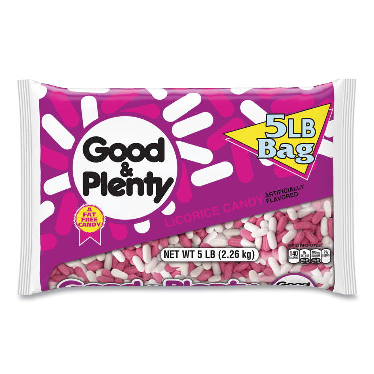 Good & Plenty Licorice Candy, 5 lb Bag (GRR24600004)