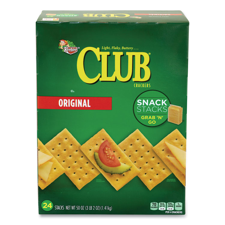 Keebler Original Club Crackers Snack Stacks, 50 oz Box (GRR90000124)