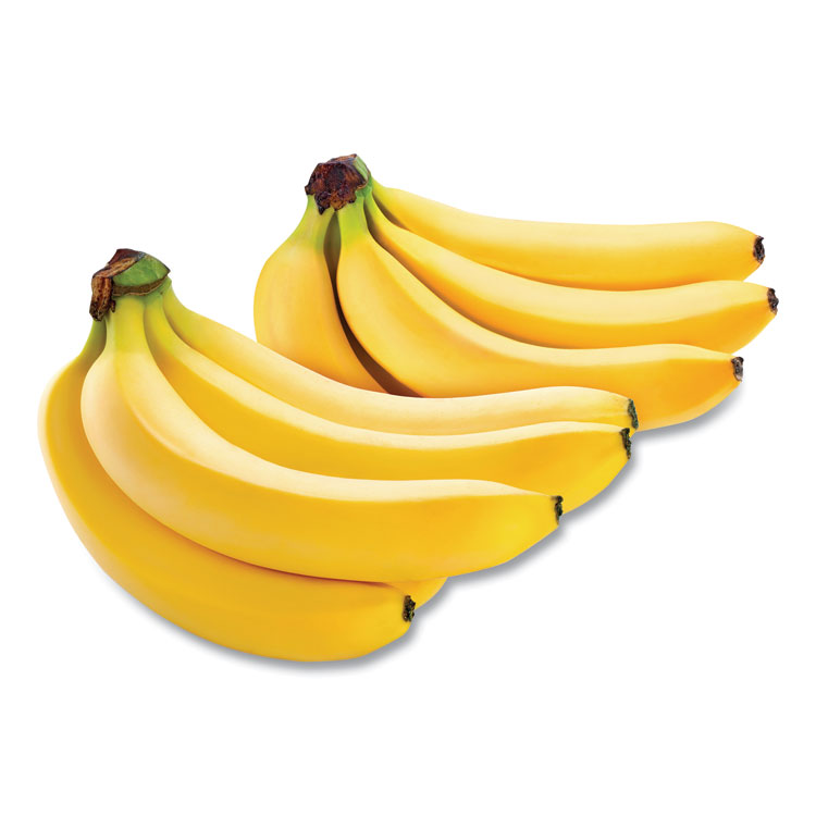 National Brand Fresh Organic Bananas, 6 lbs, 2 Bundles/Carton (GRR90000107)