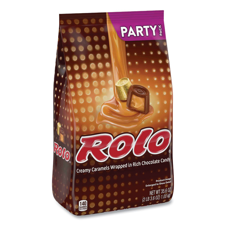 ROLO Party Pack Creamy Caramels Wrapped in Rich Chocolate Candy, 35.6 oz Bag (GRR24600406)