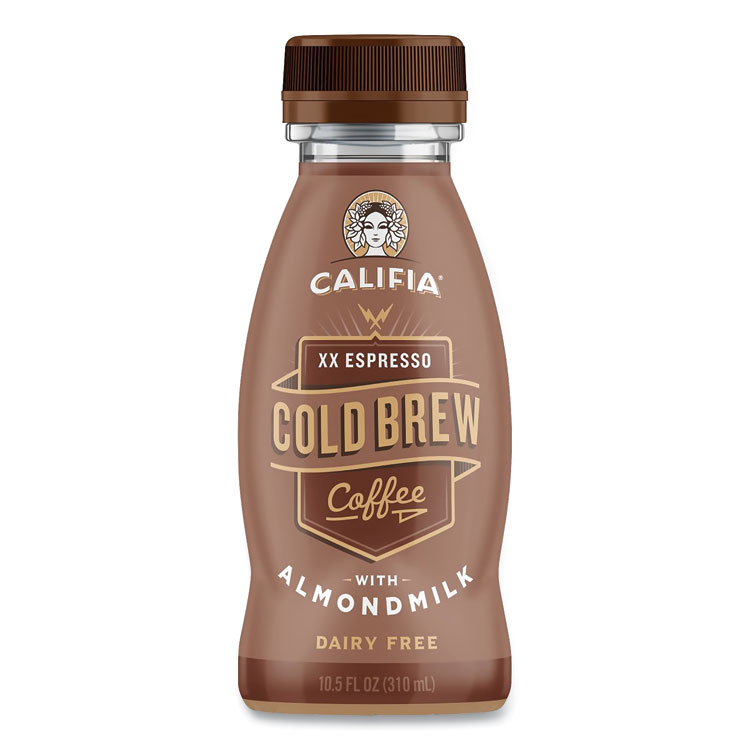 CALIFIA FARMS Cold Brew Coffee with Almond Milk, 10.5 oz Bottle, XX Expresso, 8/Pack (GRR90200447)