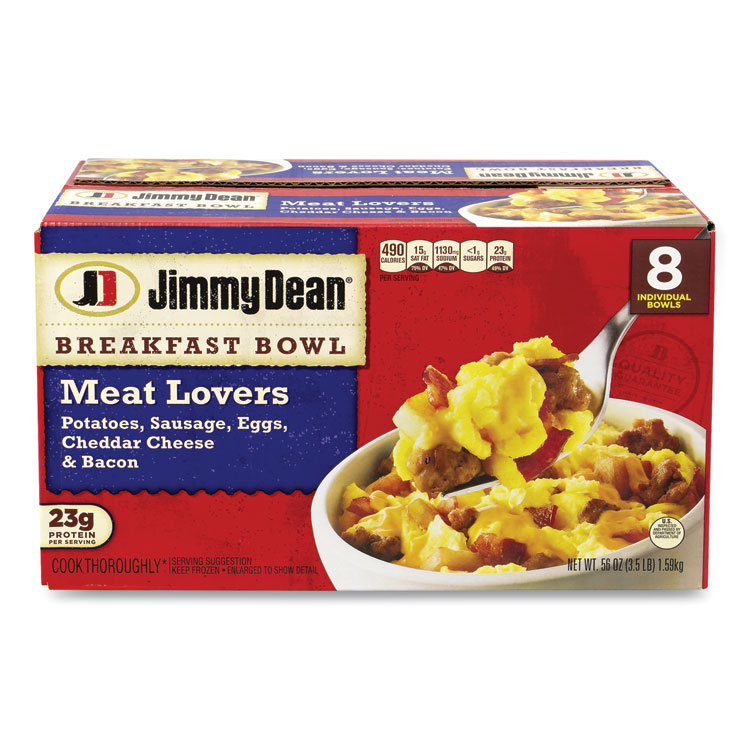 Jimmy Dean Breakfast Bowl Meat Lovers, 7 oz, 8/Carton (GRR90300029)