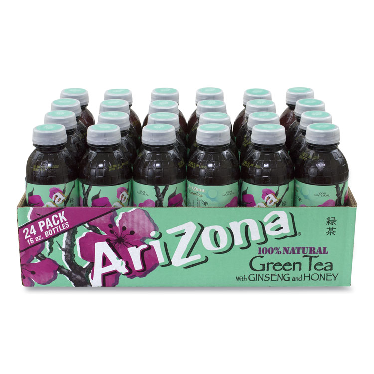 Arizona Green Tea with Ginseng and Honey, 16 oz Bottles, 24/Carton (GRR90000086)