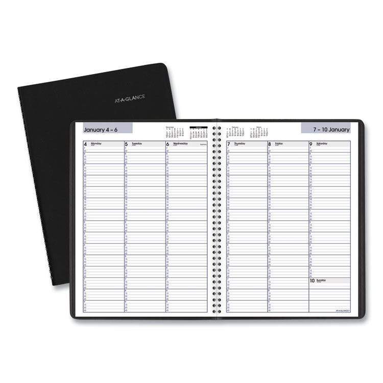 AT-A-GLANCE DayMinder Weekly Appointment Book, Vertical-Column Format, 11 x 8, Black Cover, 12-Month (Jan to Dec): 2026 (AAGG52000)
