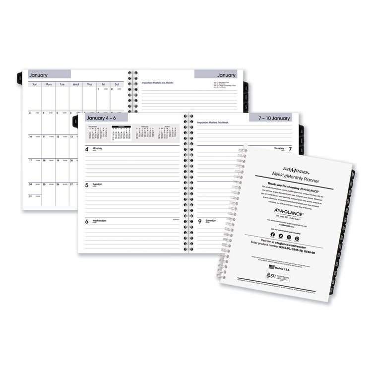 AT-A-GLANCE DayMinder Executive Weekly/Monthly Refill, 8.75 x 7, White Sheets, 12-Month (Jan to Dec): 2026 (AAGG54550)
