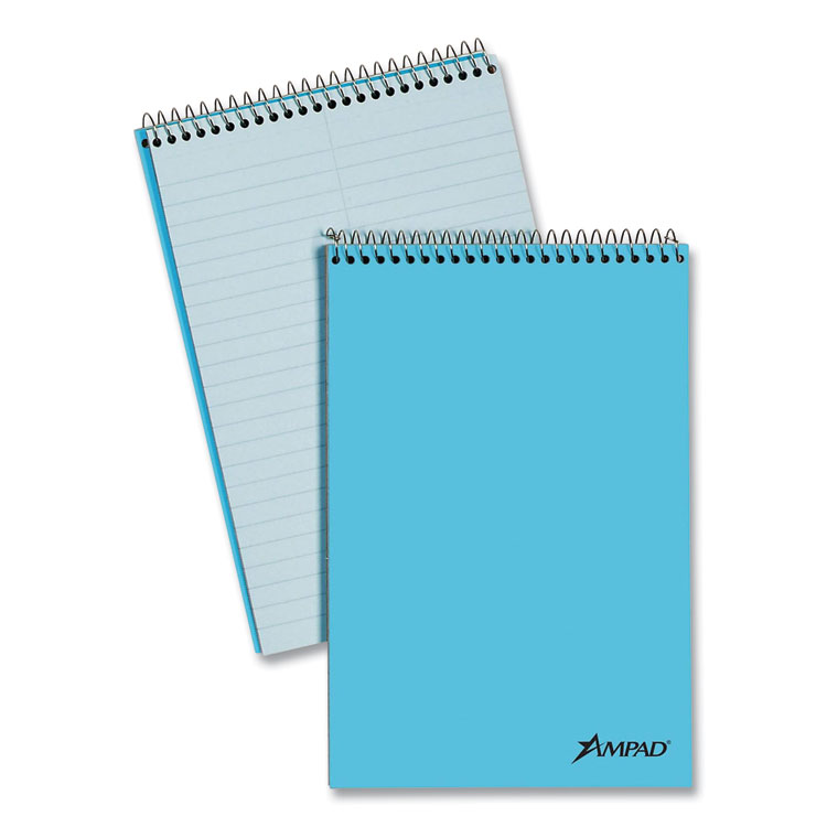 Ampad Steno Pads, Gregg Rule, Blue Cover, 80 Green-Tint 6 x 9 Sheets (AMP25286)