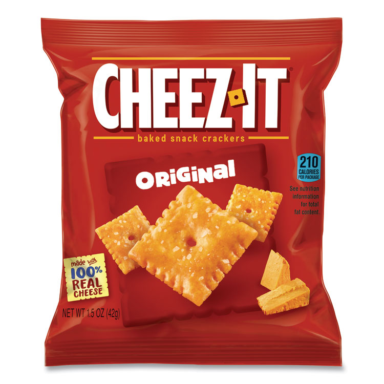 Cheez-It Baked Snack Crackers, 1.5 oz Bag, 60/Carton (KEBSUB12261)